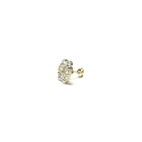 Düz Honeycomb Cluster Diamond Stud Sırğa (14K) tərəfi - Popular Jewelry - Nyu-York