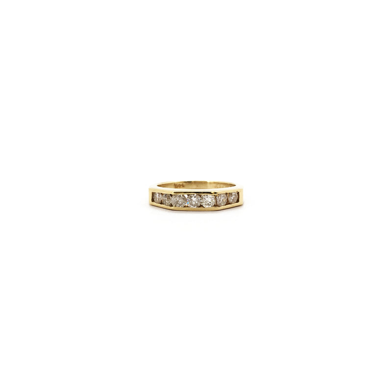 Geometric Diamond Channel Ring (14K) front 1 - Popular Jewelry - New York