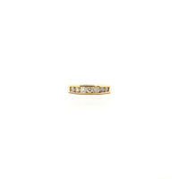 Geometric Diamond Channel Ring (14K) front 2 - Popular Jewelry - New York