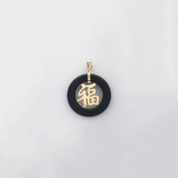 Good Fortune Black Onyx Pendant (14K) - Popular Jewelry
