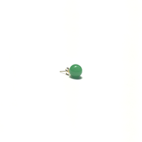 Naušnice od zelene kuglice od žada (14 K) ugao 2 - Popular Jewelry - New York