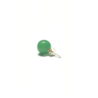 Zöld Jade gömb fülbevalók (14K) 4-es szög - Popular Jewelry - New York