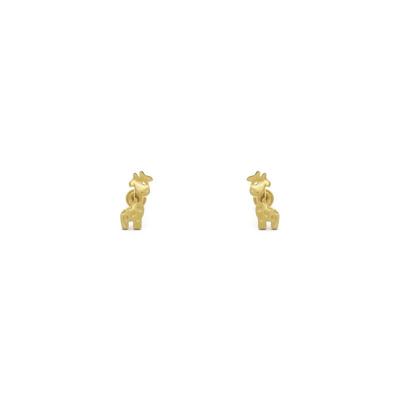 Little Giraffe Stud Earrings (14K) front - Popular Jewelry - New York