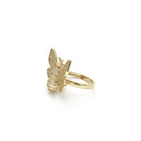 Magnificent Queen Bee CZ Ring (14K) side - Popular Jewelry - New York