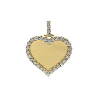 Diamond Invisible Heart Memorial Picture Pendant (10K) (14K) front - Popular Jewelry - New York
