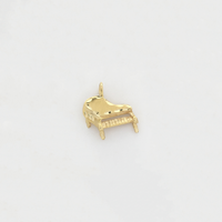 Piano Diamond Cut Pendant (Polished finish) (14K) - Popular Jewelry