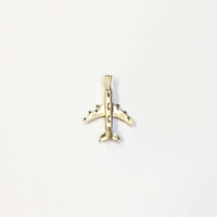 Plane Diamond Cut Pendant (14K) - Popular Jewelry New York