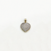 Puffy Heart Cubic Zirconia Pendant (14K) gamay - Popular Jewelry - New York
