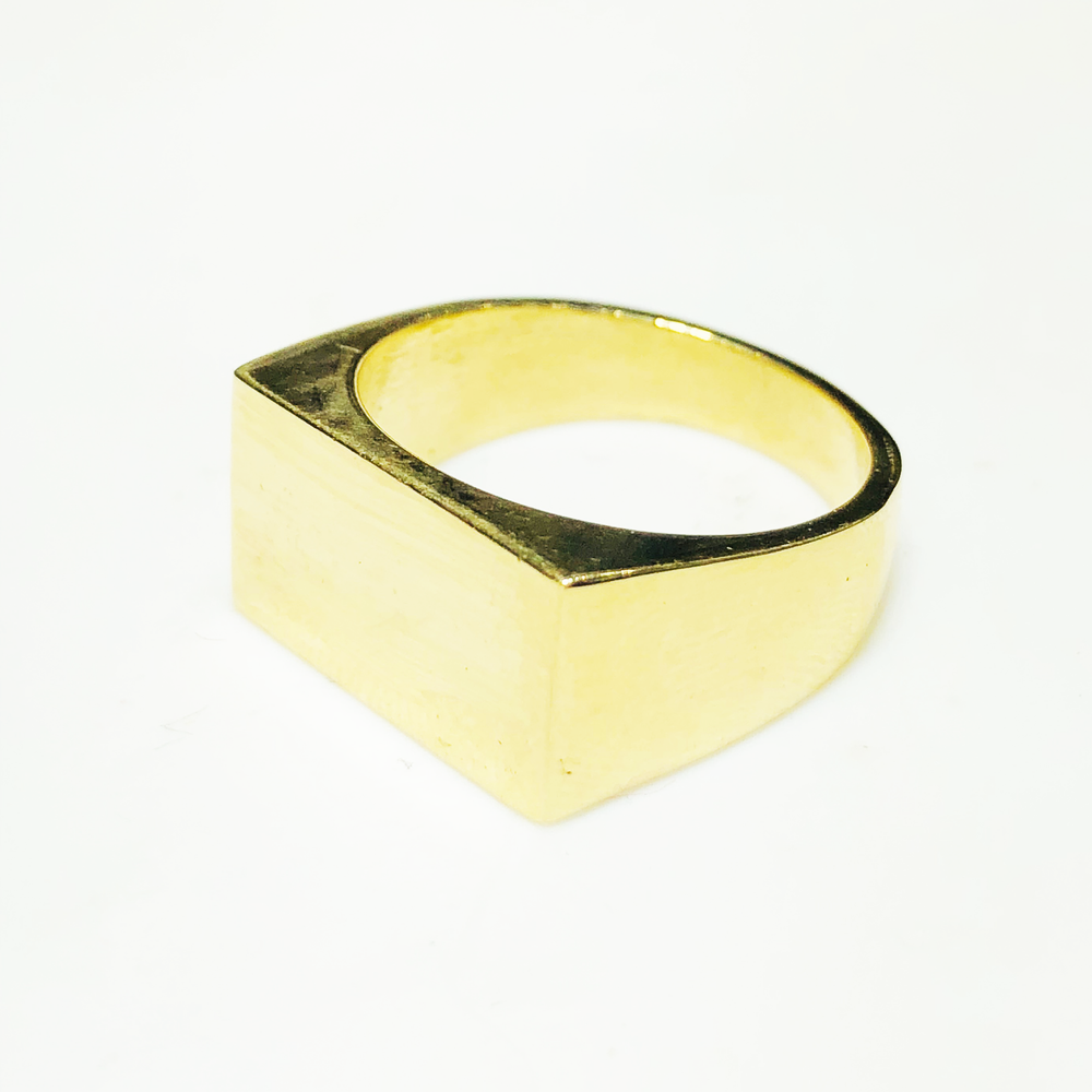 Rectangle Signet Ring (Silver; Gold)