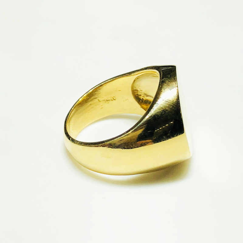 Custom Circle Signet Ring (Gold) (Silver)
