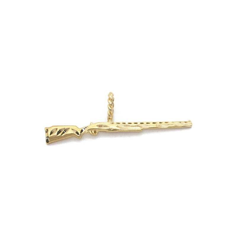 Shotgun Pendant (14K) front - Popular Jewelry - New York