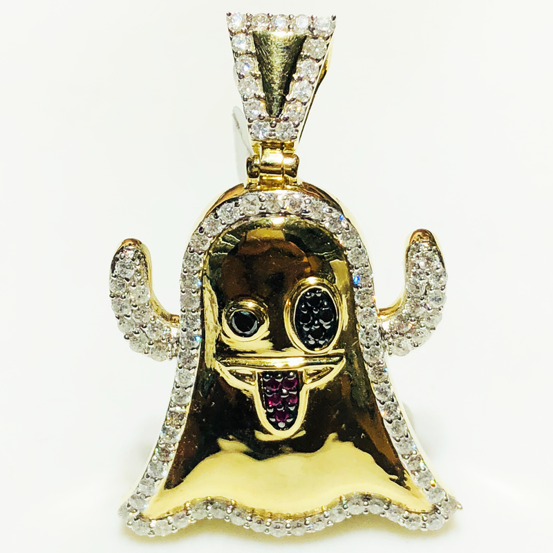 Snapchat Ghost Logo Diamond Pendant (14K) - Popular Jewelry