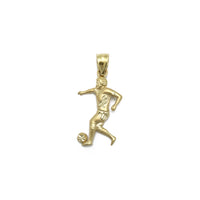 Soccer Player Diamond Cut Pendant (14K) front - Popular Jewelry - New York