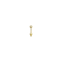 Spiky Eyebrow Piercing (14K) front - Popular Jewelry - New York