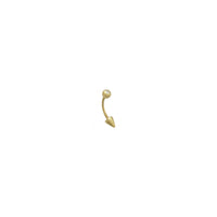 Spiky Eyebrow Piercing (14K) side - Popular Jewelry - New York