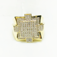 Squares Diamond Ring 14K Yellow Gold