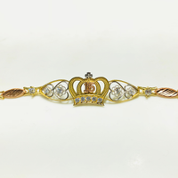 Quinceañera háromszínű karkötő (14K) - Popular Jewelry