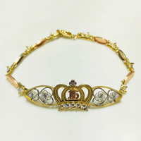 Quinceañera háromszínű karkötő (14K) - Popular Jewelry