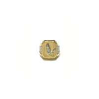 Flying Eagle Signet Ring (14K) front - Popular Jewelry - New York