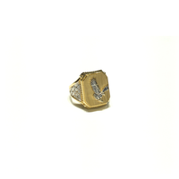 Flying Eagle Signet Ring (14K) side - Popular Jewelry - New York