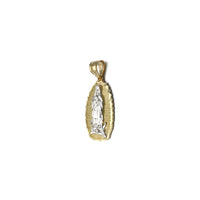 Our Lady of Guadalupe Two-Tone Diamond Cut Pendant (14K) right - Popular Jewelry - New York