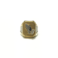 Praying Hands Signet Ring (14K) front - Popular Jewelry - Nua-Eabhrac