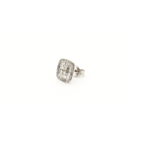 Baguette és kerek gyémánt fürt fülbevalók (14K) oldalán - Popular Jewelry - New York