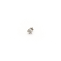 Diamond Cluster Stud Earrings White (14K) side - Popular Jewelry - New York