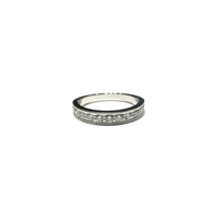 Diamond Milgrain Channel Setting Ring (14K) front - Popular Jewelry - New York