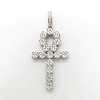 Iced-Out Diamond Ankh Pendant (14K)