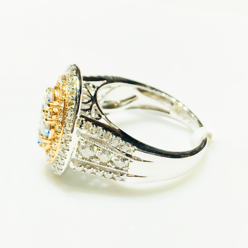 Diamond Cluster Cocktail Ring (14K) - Popular Jewelry
