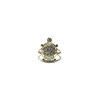 April Birthstone Turtle CZ Ring (14K) front - Popular Jewelry - New York