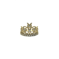 April Birthstone Braided Vine Crown CZ Ring (14K) front - Popular Jewelry - New York