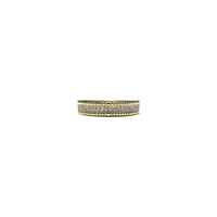 Braided CZ Line Ring (14K) face - Popular Jewelry - New York