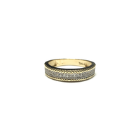 Braided CZ Line Ring (14K) front - Popular Jewelry - New York