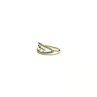 Double Dolphins Braided Ring (14K) side - Popular Jewelry - New York