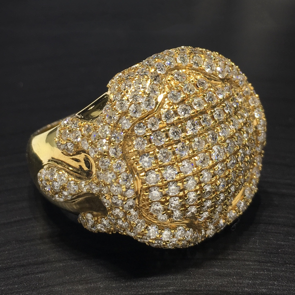 Dripping Diamonds Ring (14K) side - Popular Jewelry - New York