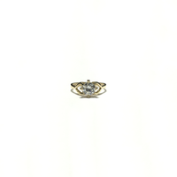 Heart Side Pattern 4 Zupca CZ Baby Ring (14K) lice - Popular Jewelry - Njujork