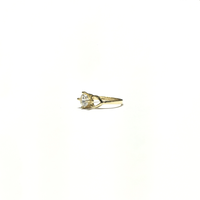 Srce sa strane Uzorak 4 zubaca CZ prsten za bebe (14K) strana - Popular Jewelry - Njujork