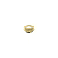 I Love You' Double Heart Ring (14K) front - Popular Jewelry - New York