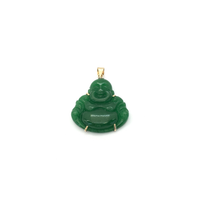 Pendentif Bouddha en jade (14K) devant - Popular Jewelry - New York