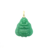 Jade Laughing Buddha obesek (14K)
