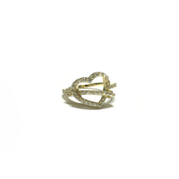 Lovestruck Heart Outline CZ Ring (14K) front - Popular Jewelry - New York