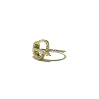 Lovestruck Heart Outline CZ Ring (14K) side - Popular Jewelry - New York