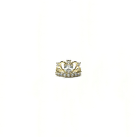 April Birthstone Heart Vine Crown CZ Ring (14K) front - Popular Jewelry - New York