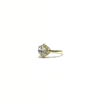 Sunburst Dəyirmi CZ Halo Ring (14K) tərəfi - Popular Jewelry - Nyu-York