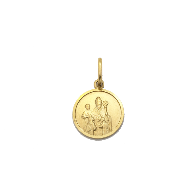 Supreme Pontiff and Children Medal Pendant (14K) front - Popular Jewelry - New York