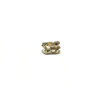 Twin Snakes CZ Ring (14K) front 2 - Popular Jewelry - New York