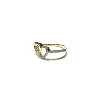 Dijamantni prsten sa dva srca obećava (14K) strana - Popular Jewelry - Njujork