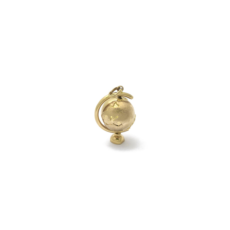 World Globe Pendant (14K) front 2 - Popular Jewelry - New York